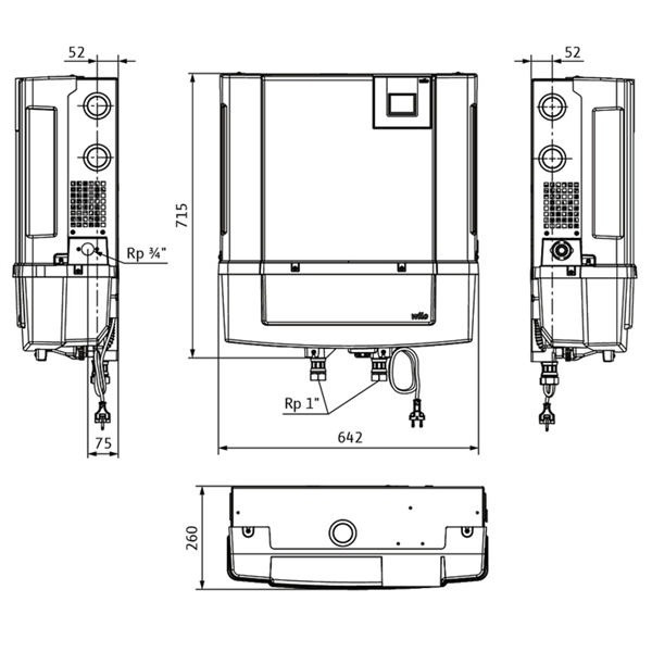 Gestionnaire de récupération d'eau de pluie Wilo-RAIN3-25 EM (2551472)