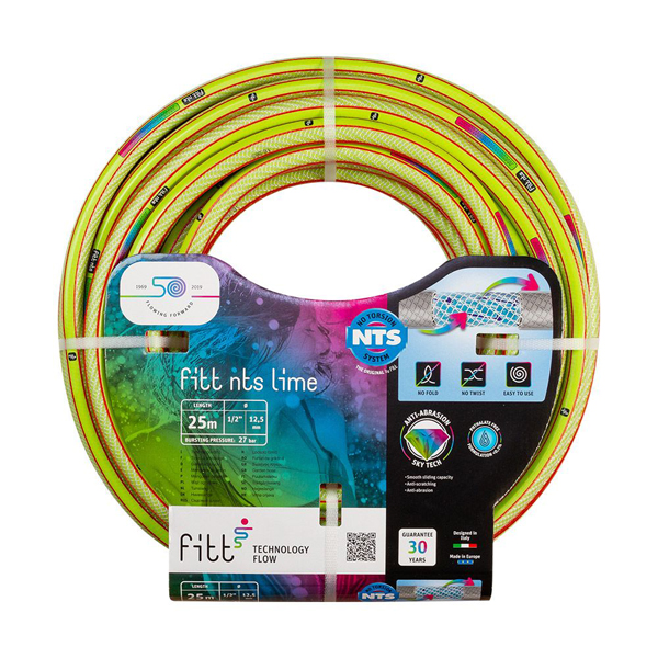 Tuyau d'arrosage NTS Lime - Fitt - Diamètre 15 mm - Longueur 25 mètres - Vert