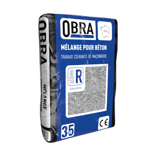 Mélange pour béton Obra granulométrie 0/16 Roulé - Sac de 35 kg