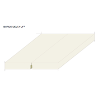 Plaque de plâtre acoustique perforée pour plafond non démontable - Décor Quadril 8/18 bords UFF - 1998 MM x 1188 MM - ép. 12,5 MM