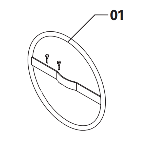 Volant de remplacement pour bétonnières tractables Obra 360 L EVO - vendu avec ses fixations