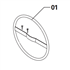 Volant de remplacement pour bétonnières tractables Obra 360 L EVO - vendu avec ses fixations
