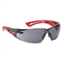 Lunette de sécurité RUSH+ Bollé fumée traitement Platinum Rouge Noir