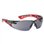 Lunette de sécurité RUSH+ Bollé fumée traitement Platinum Rouge Noir