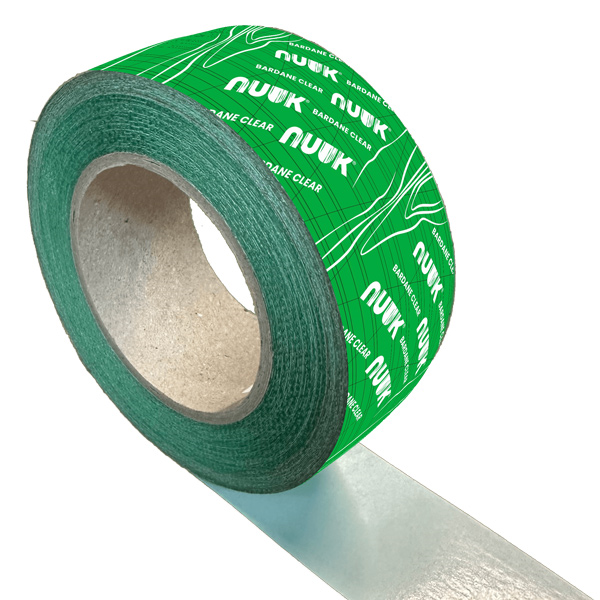 Adhésif translucide pour pare-vapeur pare-pluie et écran de sous-toiture - Bardane Clear Nuuk - 60 MM x 40,00 M
