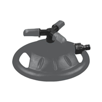 Arroseur rotatif circulaire 3 bras sur embase pour jardin - Buses réglables - Fitt - Plastique gris