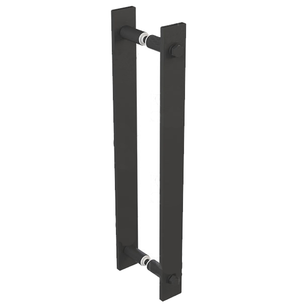 Poignée double bâton Mantion RD-5B pour porte coulissante Roc Design - acier noir - 356 x 32 mm