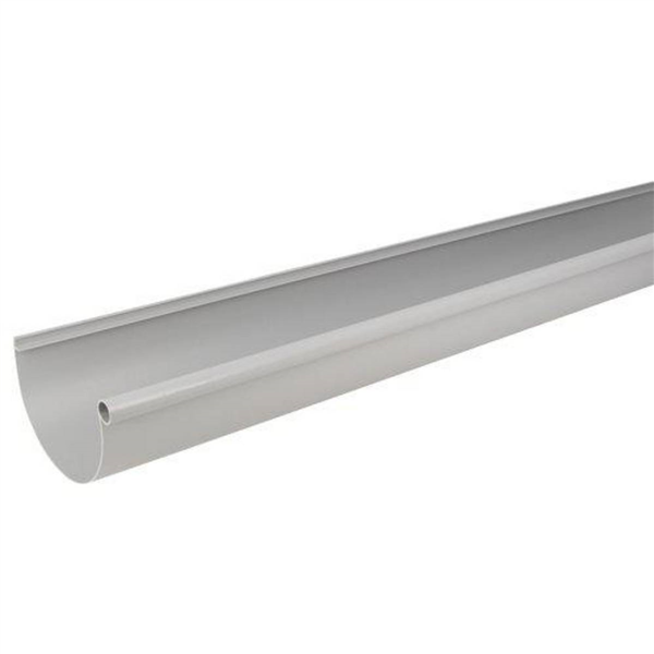 Gouttière demi-ronde Nicoll LG25 en Techtan Gris - développé de 250 mm - longueur 4 M