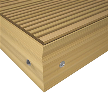 Plinthe de finition pour terrasse composite - Beige noix - 7,8 CM x 10 MM - L.4 M