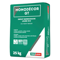 Enduit monocouche lourd OC3 à grain fin Parexlanko Monodécor GT - G20 Blanc cassé - Sac de 25 KG