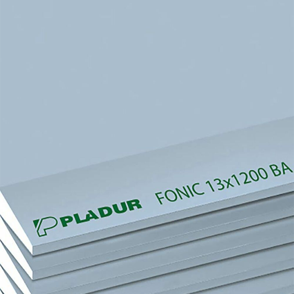 Plaque de plâtre acoustique - Pladur Fonic BA13 - 2,60 M x 1,20 M - ép. 13,0 MM