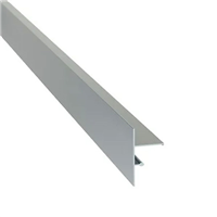 Profilé de finition latéral clipsable pour terrasse sur plots - Haut. 70,00 mm - Long. 2,40 m - Gris aluminium