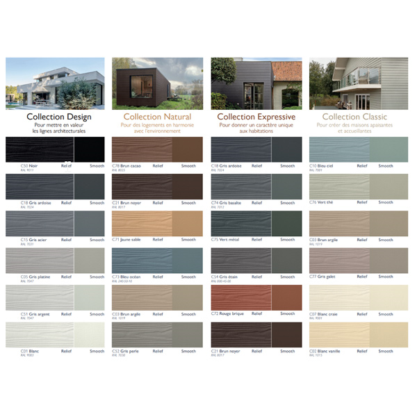 Lame de bardage Cedral Click finition Smooth - couleur Gris argent C51 - ép.12,0 MM - 186 MM x 3600 MM