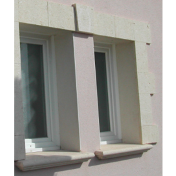 Appui de fenêtre A3 en pierre de Beaulieu naturelle - coloris Olivier - tableau de 62 CM x 35 CM