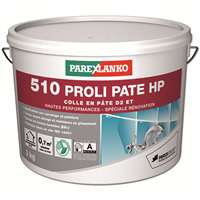 Colle en pâte pour pose murale de carrelage en local humide - Proli Pâte HP 510 - Blanc - seau de 3 KG
