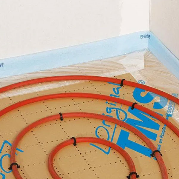 Panneau d'isolation du sol TMS Isolant - chape avec ou sans plancher chauffant - mousse PU - 1,2 x 1 m - 80 mm