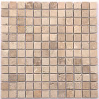 Mosaïque pierre naturelle calcaire TRAVERTIN - Noche - 4,8 x 4,8 cm - Plaque 30 CM x 30 CM - Ép.10 MM