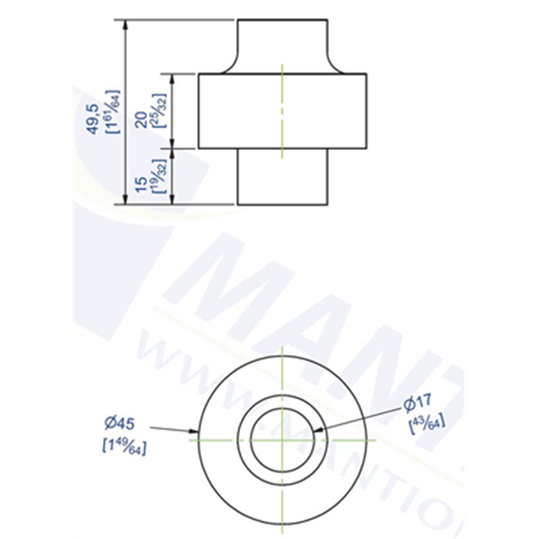 Olive zytel diamètre 45 mm