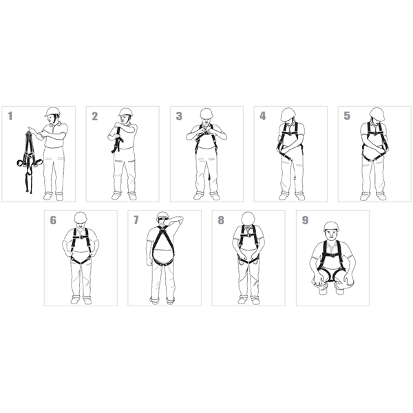 Harnais de sécurité confort 3 points d'accrochage spécial travail en suspension