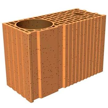 Brique poteau rectifiée isolante Porotherm Grand Format GF R20 - RC 80  - 450,0 MM x 200 MM x 299,0 MM