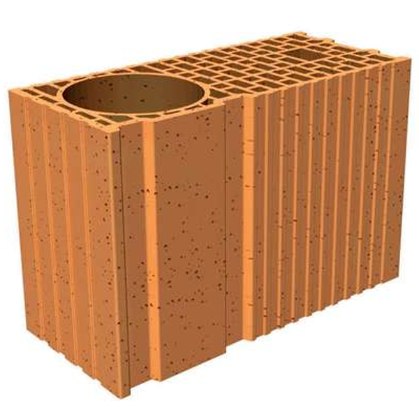 Brique poteau rectifiée isolante Porotherm Grand Format GF R20 - RC 80  - 450,0 MM x 200 MM x 299,0 MM