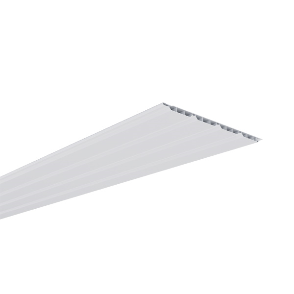 Lambris PVC de sous toiture Blanc - 4 frises alvéolaires - 250 MM x 10,00 MM - Long. 6,00 M