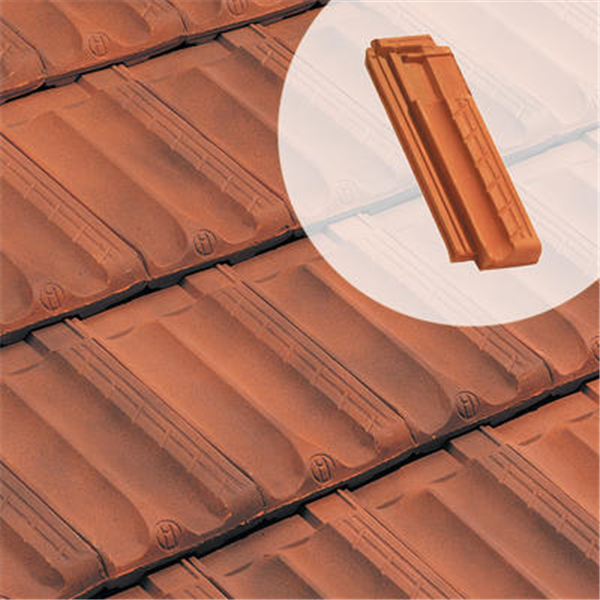 Demi-tuile en terre cuite - Marseille Poudenx - Rouge vieilli