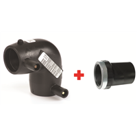 COUDE 90 ES DE TRANSITION TARAUDAGE PE100-PN16 D40X1.1/4