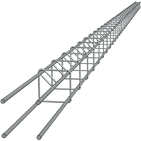 Armature de poteau en acier E15 - section 10 x 10 cm - 4 fils de diamètre 10 MM - longueur 6,00 M