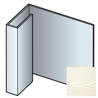 Profil de finition pour encadrement de fenêtre en bardage Cedral Lap - Aluminium laqué Blanc Everest C01 - longueur 3,00 M