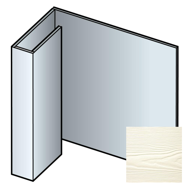 Profil de finition pour encadrement de fenêtre en bardage Cedral Lap - Aluminium laqué Blanc Everest C01 - longueur 3,00 M