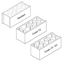 Bloc béton creux retourné 500 x 200 x 200 mm - B60 - 3 parois 8 trous CE NF