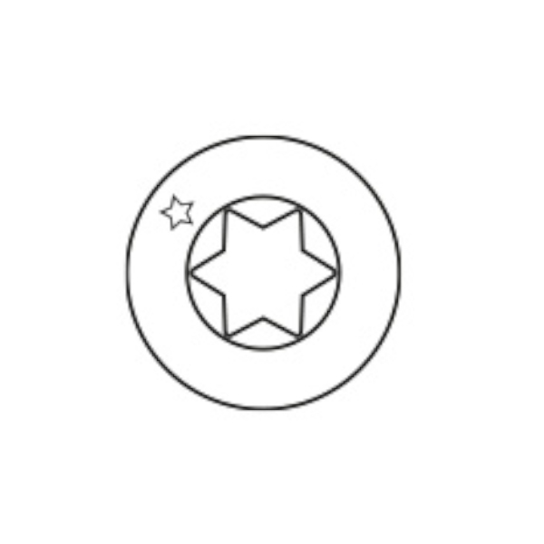 Vis bois et agglo Rocket en acier bichromaté tête fraisée empreinte Torx - 6,0 MM x 40,0 MM/22,0 MM - Boîte de 200