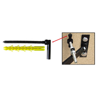 Pièce pour gond en angle pour isolation par l'extérieur - ING Fixations - Acier noir - Lot de 4