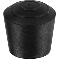 Embout rond enveloppants caoutchouc noir diamètre tube 12 mm - lot de 50