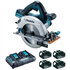 Scie circulaire à batterie Makita DHS710PT4J 36V Ø 190 mm en coffret avec 4 batteries 5.2Ah