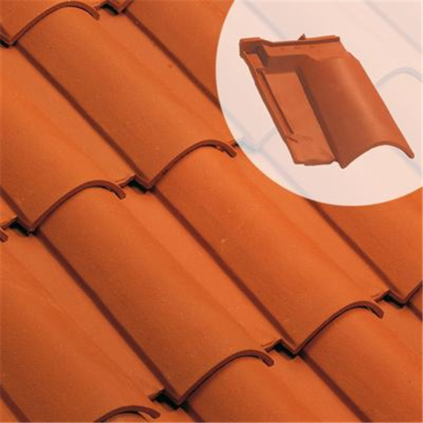 Tuile sous-faîtière en terre cuite - Oméga 10 - Rouge