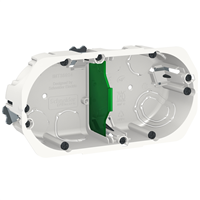 Boîte d'encastrement double Schneider Multifix pour cloison creuse - IP20 - Ø 67 mm - profondeur 40 mm