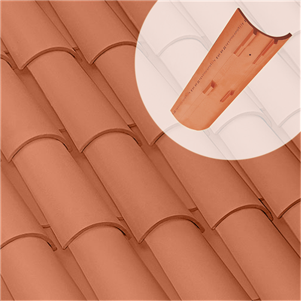 Tuile Canal 50/21 à talon TEJAS BORJA - Rouge