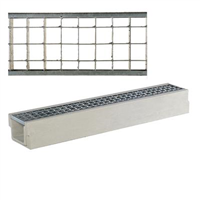 Caniveau SEBIDRAIN A + grille caillebotis Résistance : Classe B125