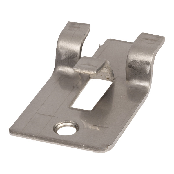 Clip simple avec vis inox pour fixation lame de terrasse Silvadec sur lambourde - Sachet de 30
