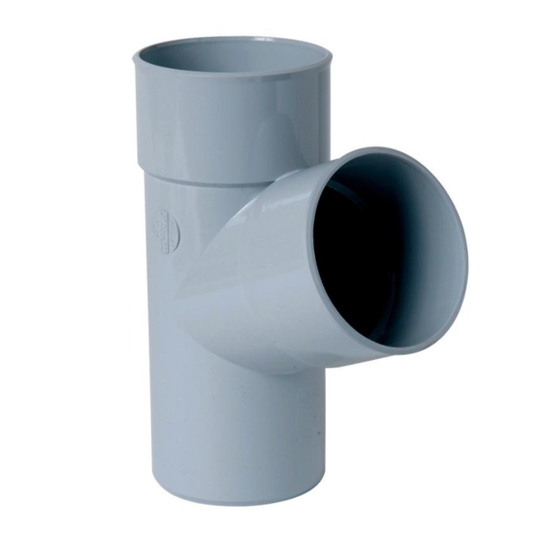 Culotte cylindrique mâle/femelle Nicoll pour tube de descente - Diamètre 100 mm - Angle 67°30 - Techtan Gris
