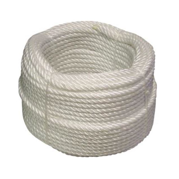 Cordage polypropylène fil retordu anti-UV Ø 14 mm longueur 100 m blanc