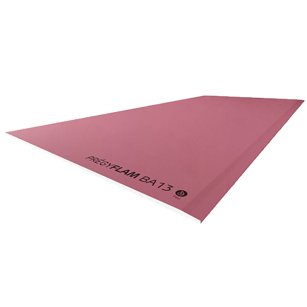 Plaque de plâtre haute densité - Prégyflam BA13 - résistance au feu A2-s1,d0 - 2,70 M x 1,20 M - ép. 12,50 MM