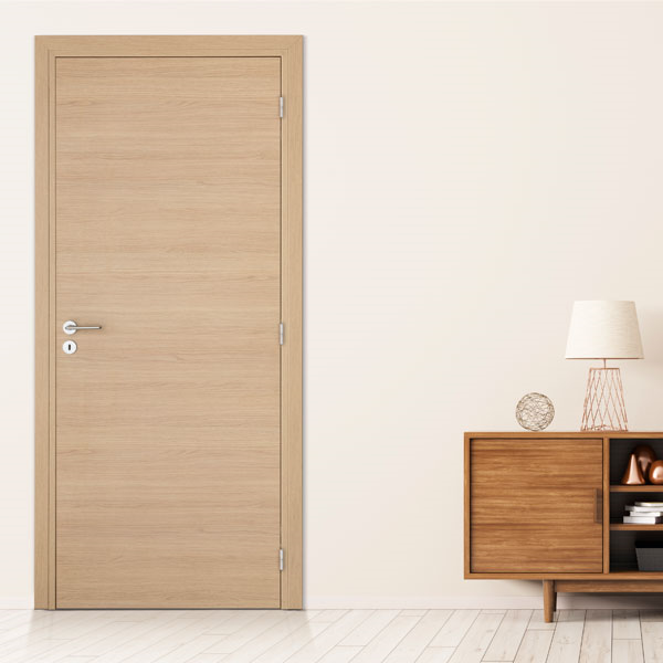 Porte d'intérieur MDF âme alvéolaire Kreation M03A serrure à clé - 204 cm x 83 cm - Poussant gauche