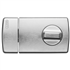 Verrou de porte réversible à bouton et cylindre - 2110 Abus argent - pour porte de 35 à 50 mm