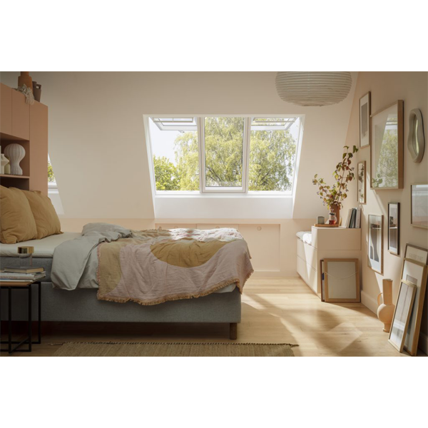 Fenêtre de toit Velux GPLS 3en1 - Projection manuelle - Vitrage confort - WhiteFinish - 188,0 CM x 140,0 CM