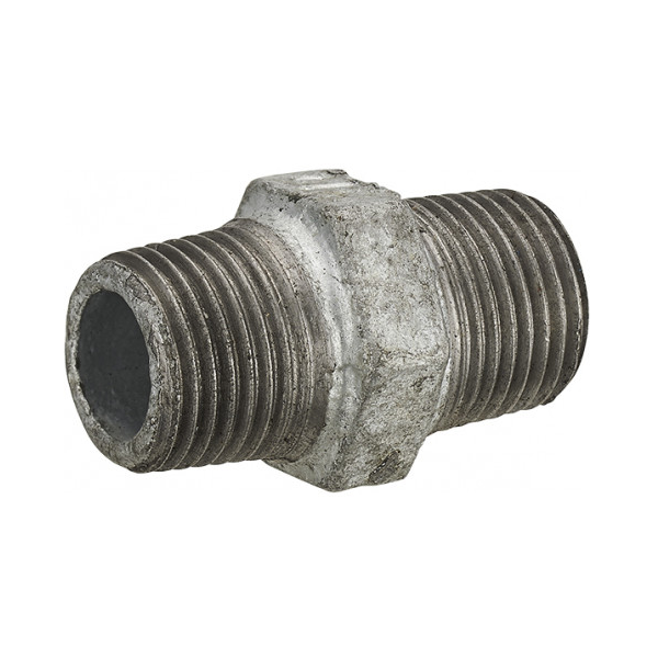 Mamelon double mâle égal - M 33 x 42 - À visser - Fer galvanisé - Noyon & Thiebault