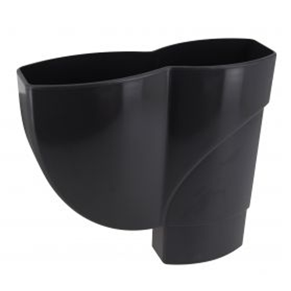 Jambonneau Nicoll JAM95A pour tube de descente de gouttière ovoïde - Techtan - 90 x 56 mm - gris anthracite