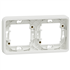 Cadre pour 2 postes encastrés à l'horizontale Schneider Mureva Styl - IP55 - IK08 - blanc RAL 9003